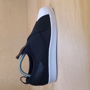 Adidas Originals Superstar Shell Toe Slip On Black White